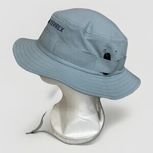 adidas Blue Bucket Hat OSFM TRX Sun Protection Strap Floppy Fishing MSRP $48
